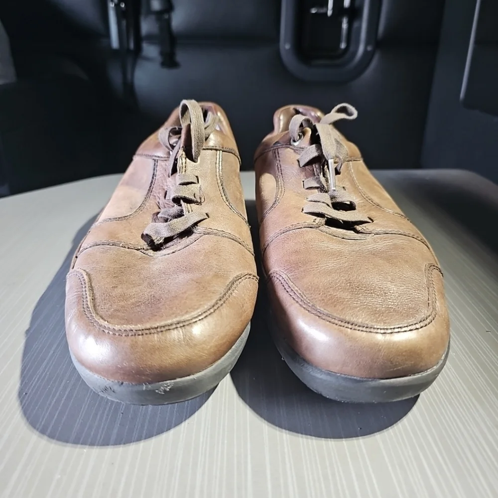 Rockport Adidas Adiprene Brown Leather Comfort Shoes Men's 9.5M Good PreOwned‎